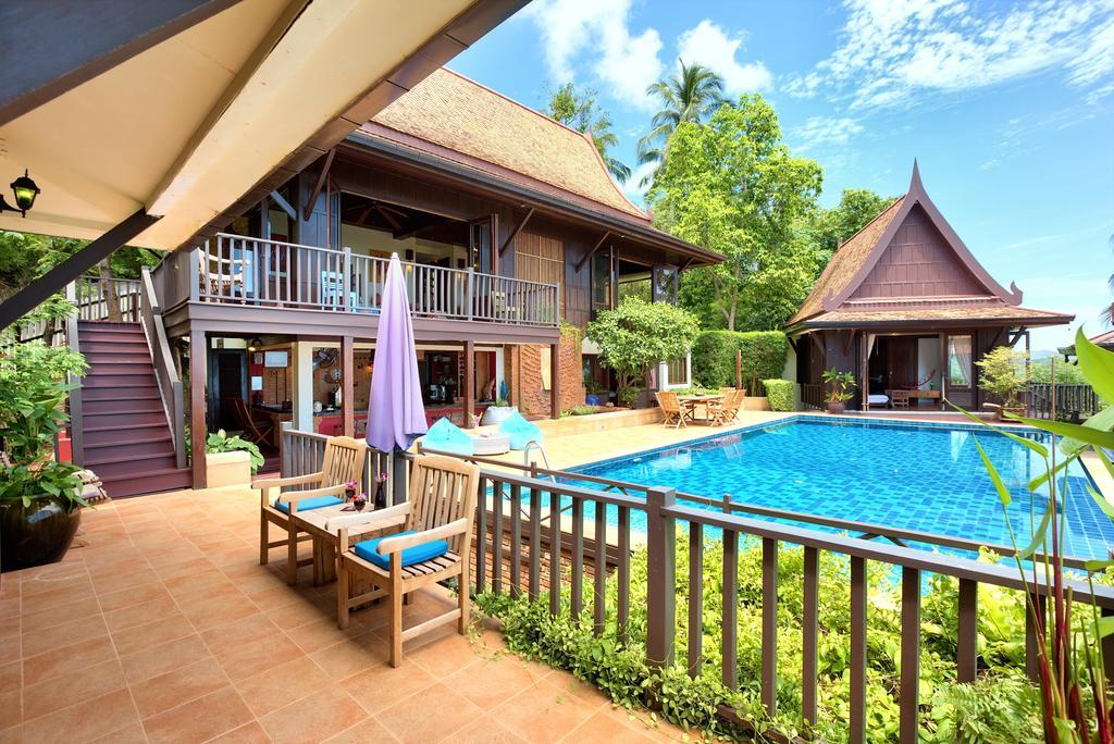 Villa Thai Teak - Panoramic Sea & Sunset Views Koh Samui Kamer foto
