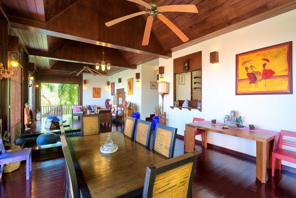 Villa Thai Teak - Panoramic Sea & Sunset Views Koh Samui Kamer foto